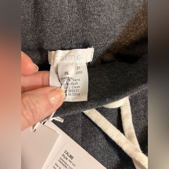 Johnny Was CALME Heather Gray Joggers Elastic Waistband and Tapered Leg XL - Picture 4 of 13